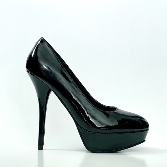 Black Platform Stiletto Heels - Picture 4 of 6